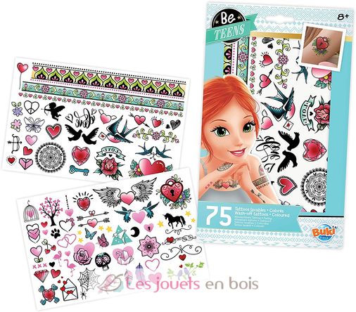 75 auswaschbare Tattoos Bunt BUK-TA003 Buki France 1