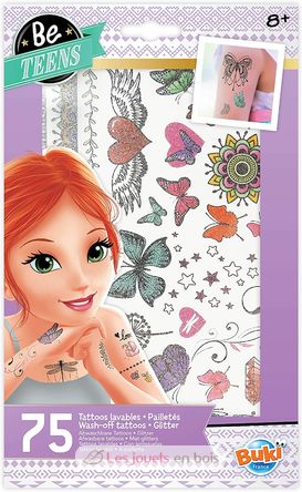 75 auswaschbare Tattoos Pailletten BUK-TA004 Buki France 2