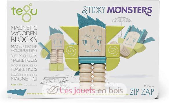 Sticky Monsters Zip Zap TG-ZPZ-MSM-605T Tegu 1