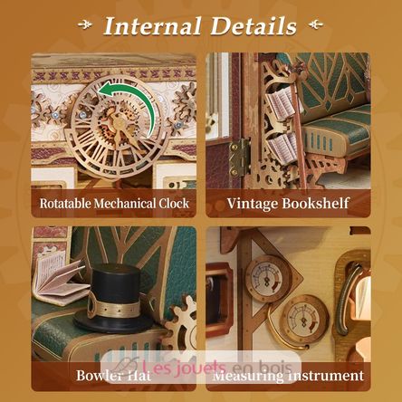 Book Nook Infinity Train Steam-Fantasy T-TQ442 Tonecheer 6