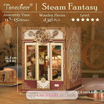 Book Nook Infinity Train Steam-Fantasy T-TQ442 Tonecheer 3
