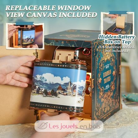 Book Nook Infinity Train Reisen in Europa T-TQ443 Tonecheer 5