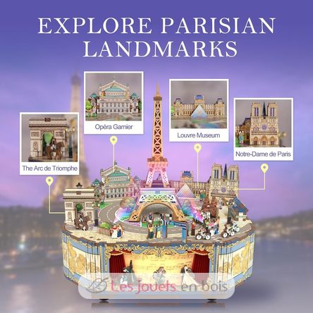 3D-Puzzle Spieluhr Romantisches Paris T-TQ036 Tonecheer 4