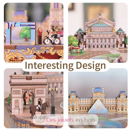 3D-Puzzle Spieluhr Romantisches Paris T-TQ036 Tonecheer 3