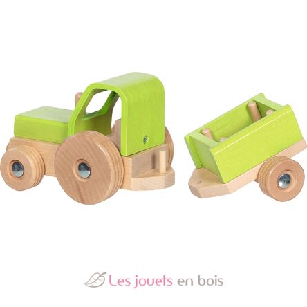 Traktor mit Anhänger grün GK55838 Goki 5