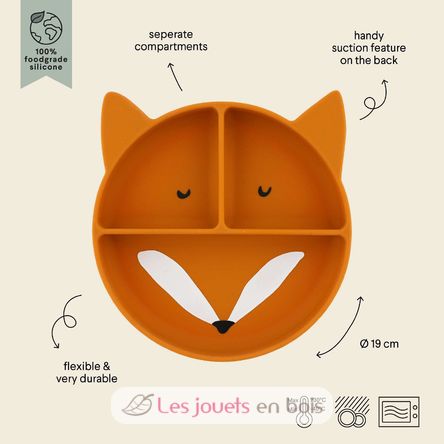 Silikon-Esslernteller mit Saugnapf Mr Fox TX-96-445 Trixie 3