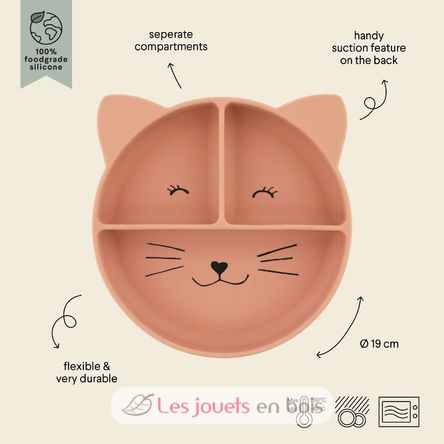 Silikon-Esslernteller mit Saugnapf Mrs Cat TX-96-451 Trixie 3