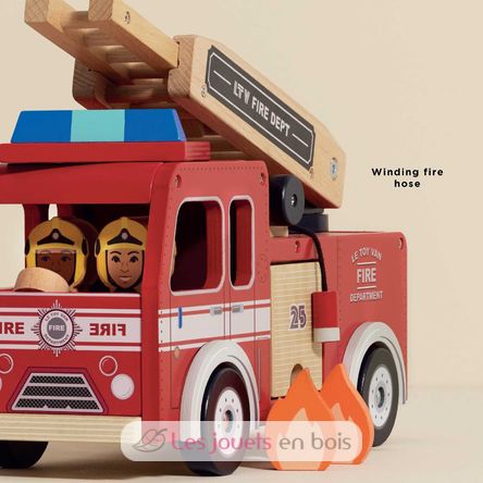 Feuerwehrauto aus Holz TV427 Le Toy Van 4