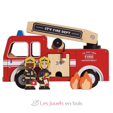 Feuerwehrauto aus Holz TV427 Le Toy Van 1