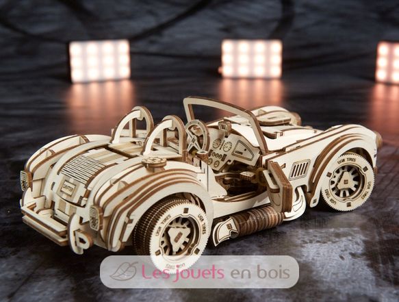 Cobra Drift Rennwagen Mechanische Modell Bausatz U-70161 Ugears 3