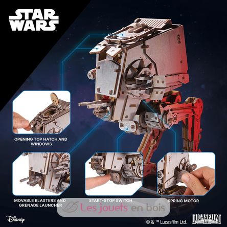 Star Wars AT-ST Walker Mechanische Modell Bausatz U-70268 Ugears 3