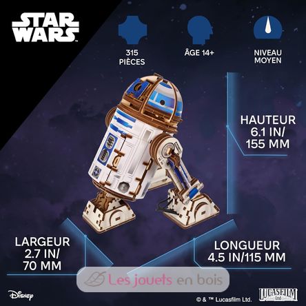 R2-D2 Star Wars Mechanische Modell Bausatz U-70272 Ugears 3