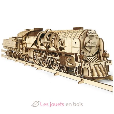 V-Express Dampflokomotive Mechanische Modell Bausatz U-70058 Ugears 1