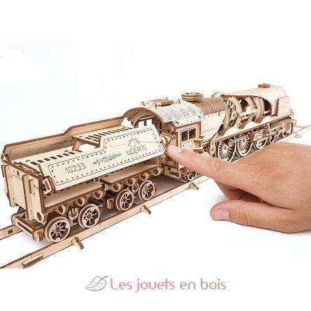 V-Express Dampflokomotive Mechanische Modell Bausatz U-70058 Ugears 2