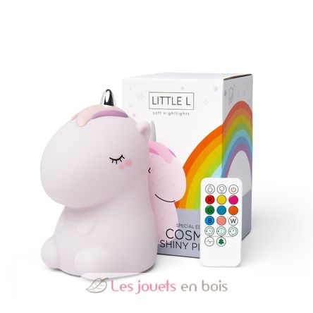 Nachtlicht Cosmo das Einhorn rosa Glitzer LL-UNIPINKR Little L 2