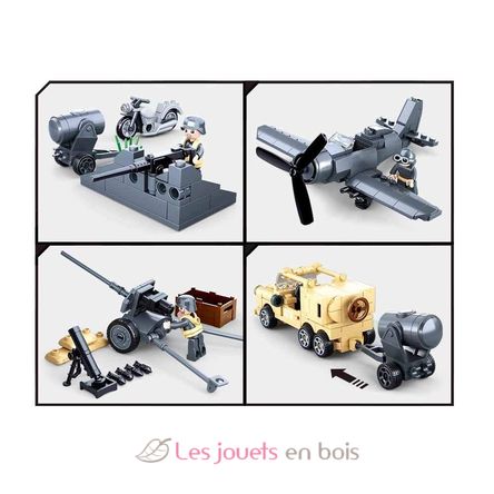 Army WWII - Schlacht-Set 552 Teile SL-M38-B0812 Sluban 4