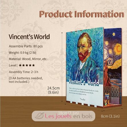 Book Nook Vincents Welt T-TQ113 Tonecheer 5