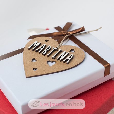 Weihnachtsdeko - Personalisiertes Herz aus Holz VI-CR10 Vintiun 4
