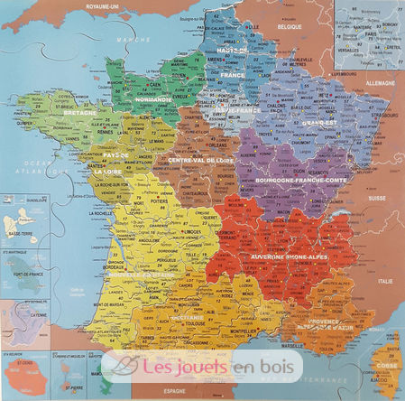 Karte von Frankreich - Abteilungen K80-100 Puzzle Michele Wilson 2
