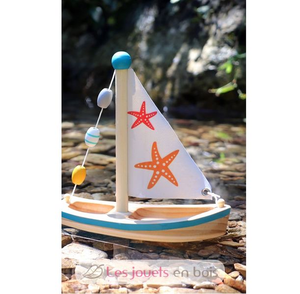 Legler 11658 Segelboot "Seestern" Wasserspielzeug Badespaß aus Holz NEU!# 