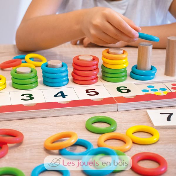 Montessori Hundert Brett Aus Holz – Zahlen 1-100, Mit Aufbewahrungstasche, 21,5x21,5 Cm