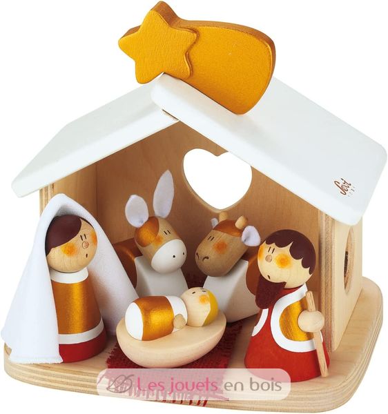 Weihnachtskrippe Sevi 81924 - Weihnachtskrippe und figuren aus Holz 