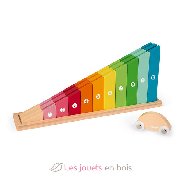 Farb- und Zählspiel Rampe Janod J08039 - pädagogisches Holzspielzeug