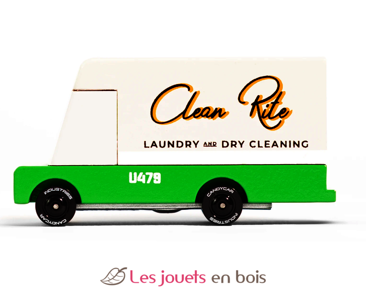 Laundry Van - Wäschewagen, Holzauto von Candylab, CNDU479